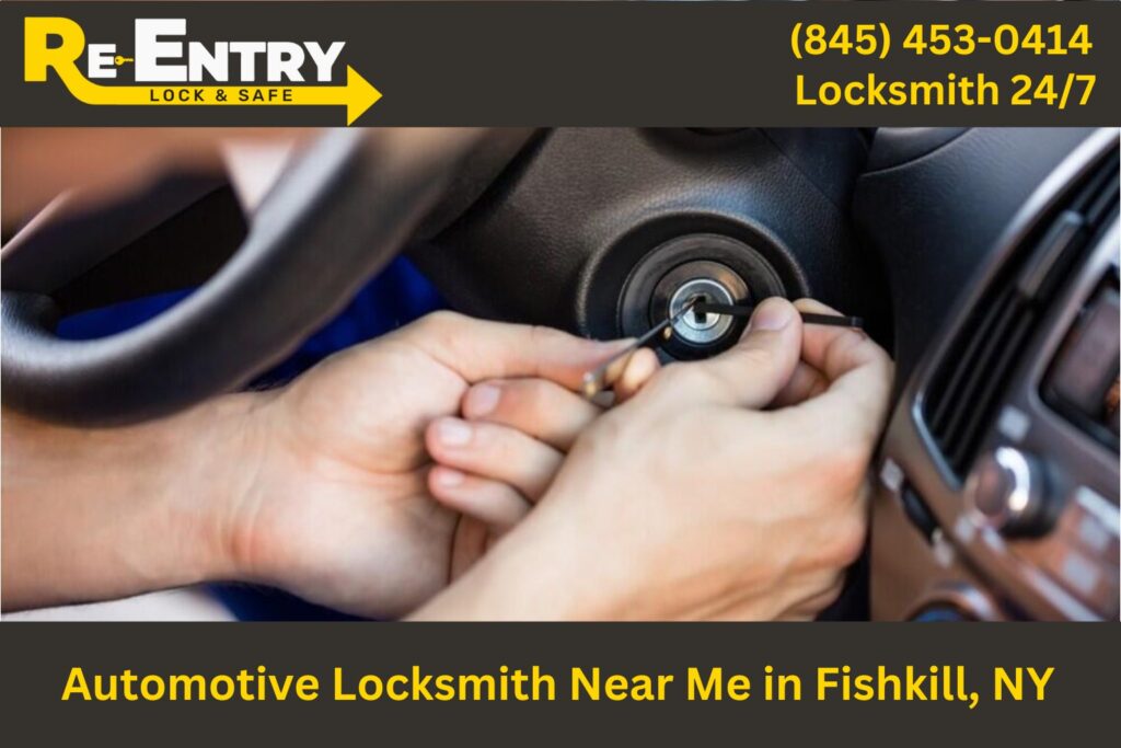 Automotive Locksmith Near Me in Fishkill, NY Need a car key replacement or lockout assistance? Re-Entry offers expert automotive locksmith services in Fishkill, NY. Whether it’s transponder key programming or ignition repair, our locksmiths are equipped to handle all your automotive needs.