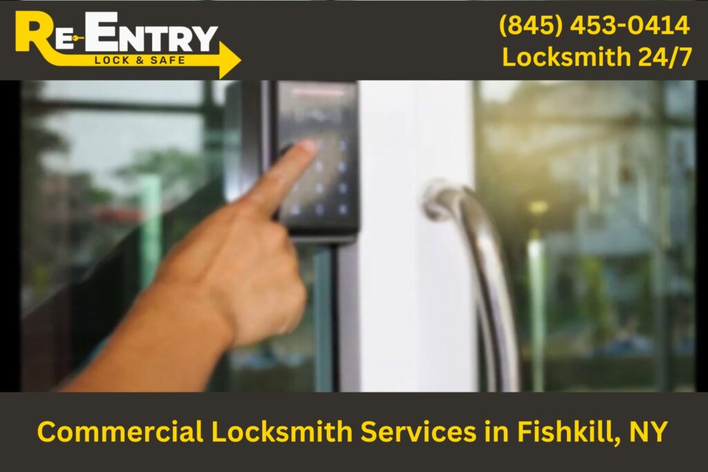 Commercial Locksmith Services in Fishkill, NY Protect your business with Re-Entry’s trusted commercial locksmith solutions. We specialize in high-security locks, access control systems, and more. Our Fishkill locksmith team is dedicated to providing comprehensive services that ensure the safety of your business.