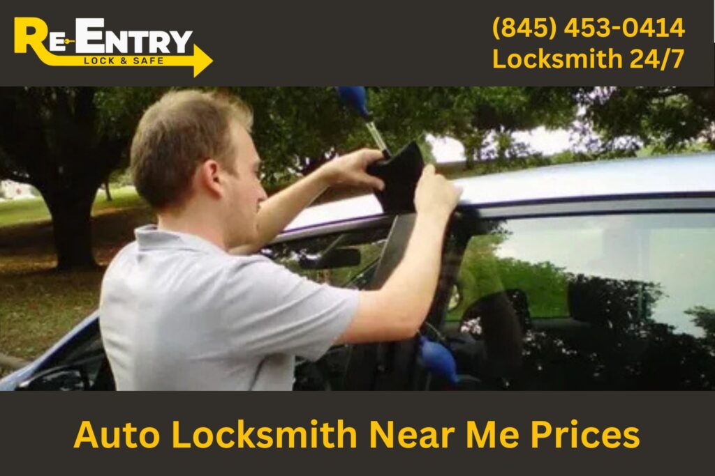 Auto locksmith providing pricing options for car key replacement and lockout services.