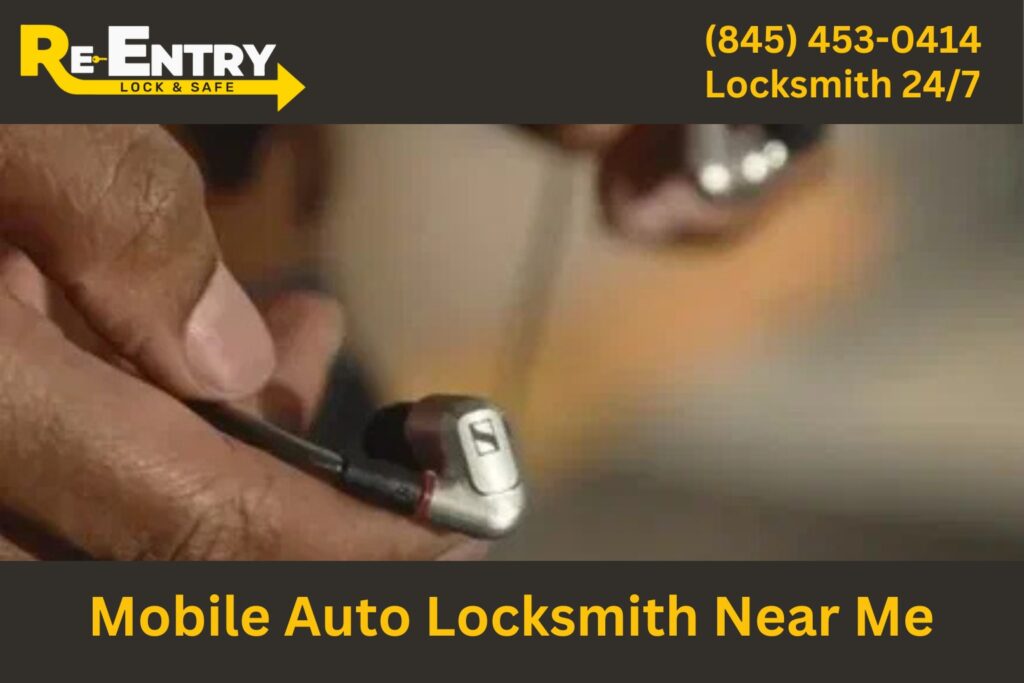 Mobile auto locksmith van arriving to provide on-site car key and lockout service.