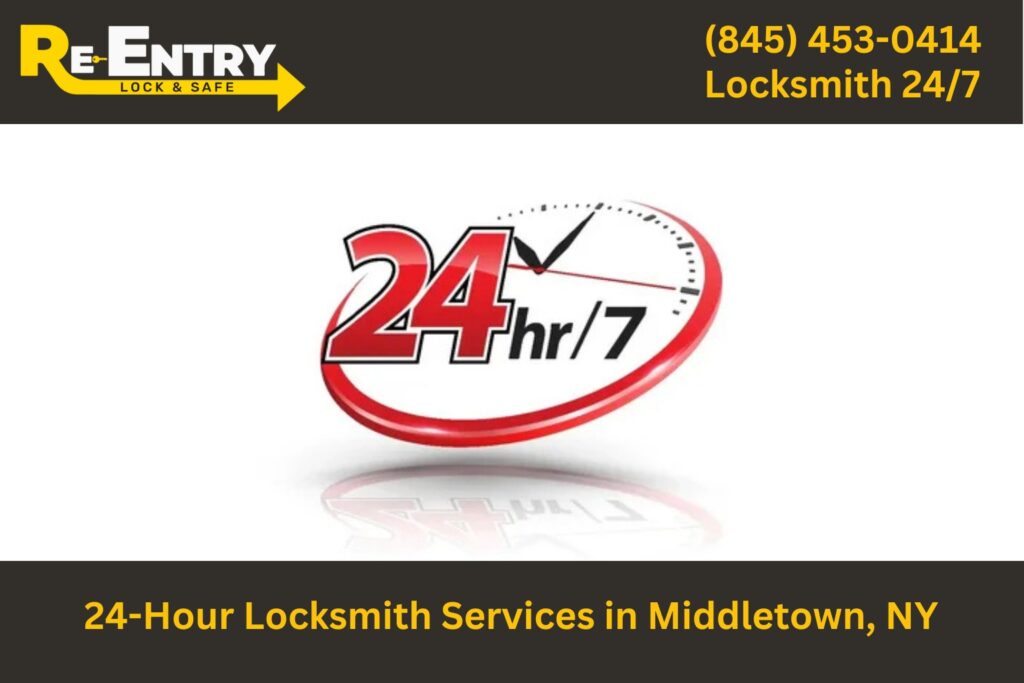 24-hour locksmith in Middletown NY offering emergency lock and key help anytime.