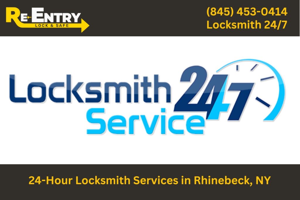 24-hour locksmith in Rhinebeck NY offering round-the-clock emergency assistance.