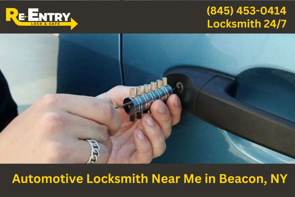 Automotive locksmith in Beacon NY offering car key replacement and lockout service.