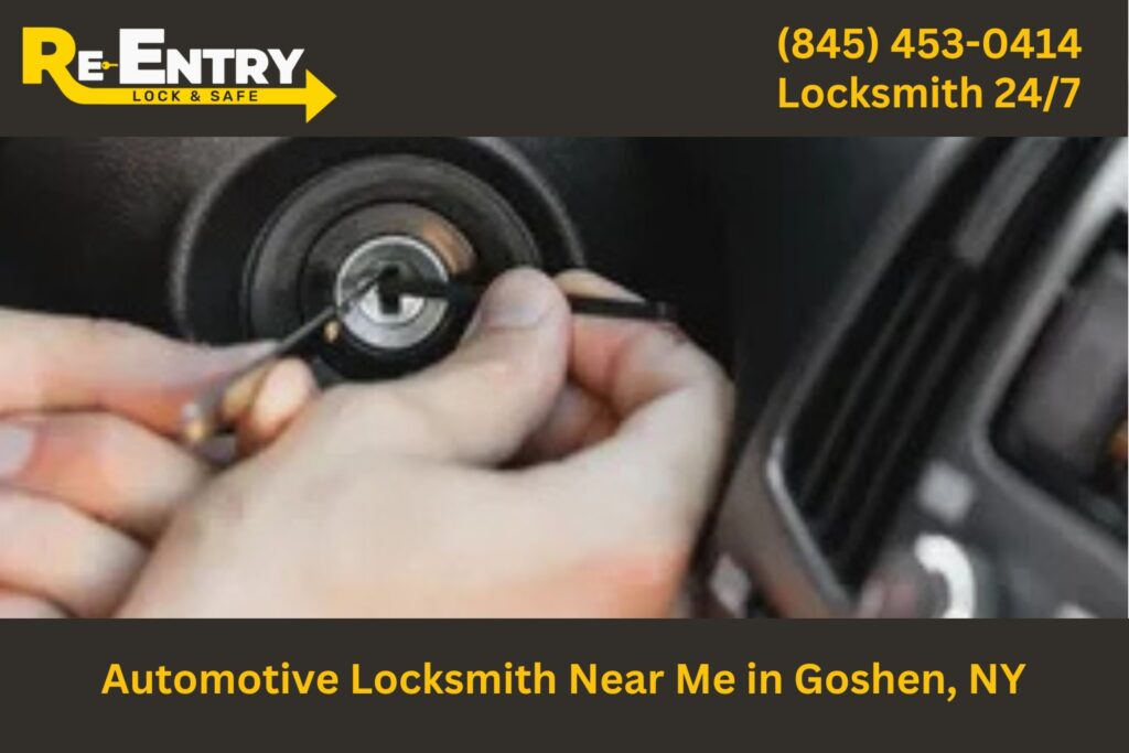 Automotive locksmith in Goshen NY providing car key replacement and lockout services.