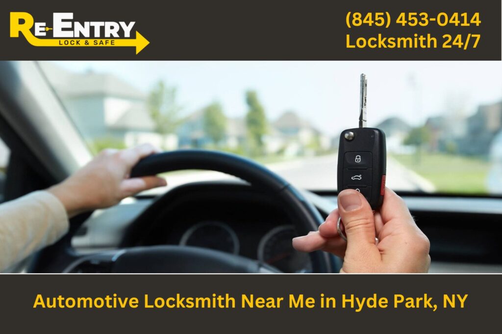 Automotive locksmith in Hyde Park NY offering car key replacement and lockout services.