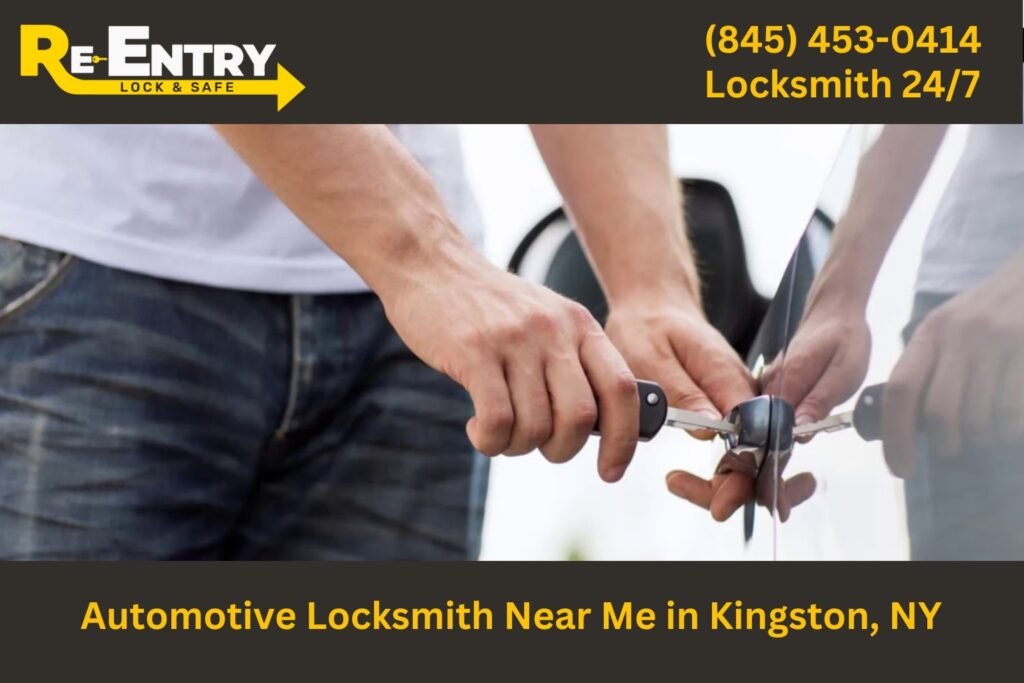 Automotive locksmith in Kingston NY providing car key replacement and lockout help.