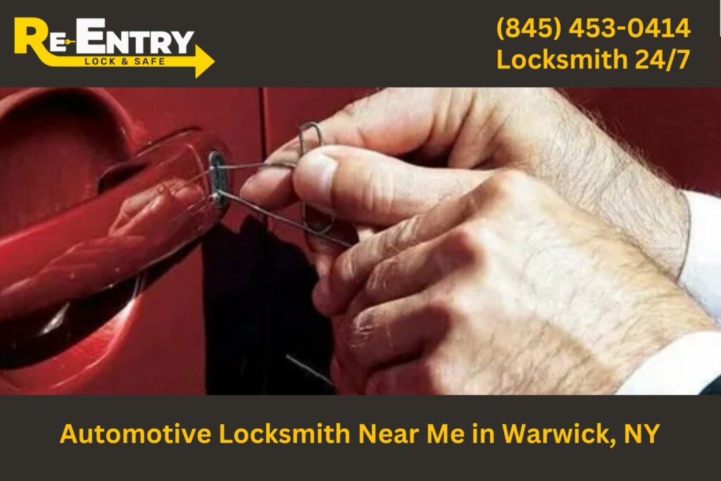 Automotive locksmith in Warwick NY providing car key replacement and lockout services.