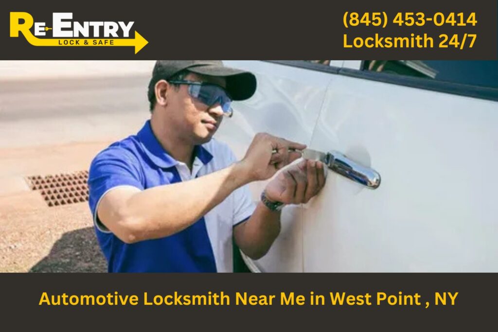 Automotive locksmith in West Point NY providing car key replacement and lockout services.