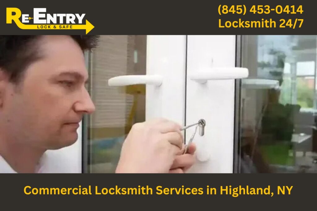 Commercial locksmith in Highland NY providing lock and security services for businesses.
