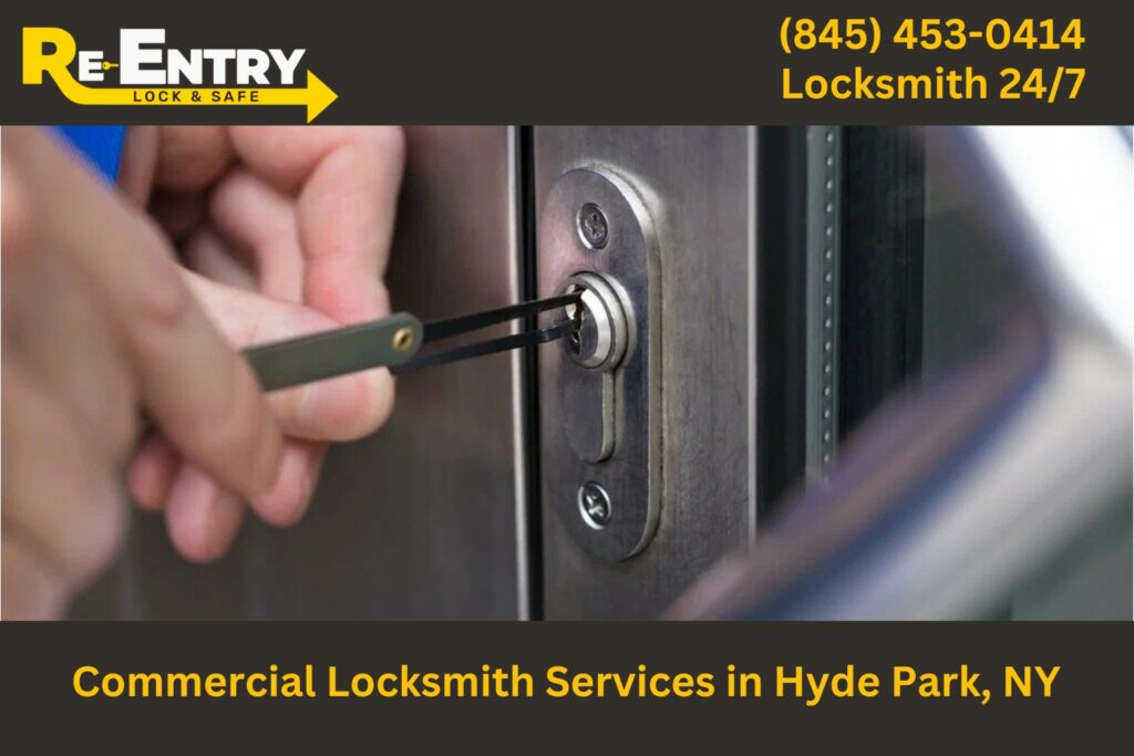 Commercial locksmith in Hyde Park NY providing lock and security solutions for businesses.