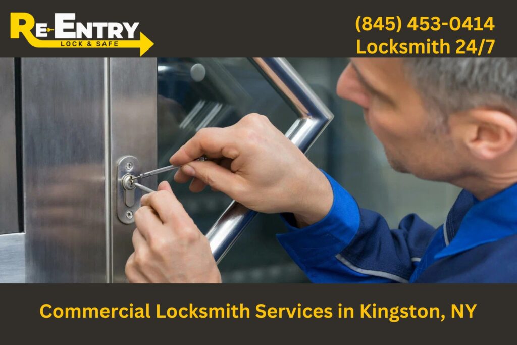 Commercial locksmith in Kingston NY providing business lock and security services.