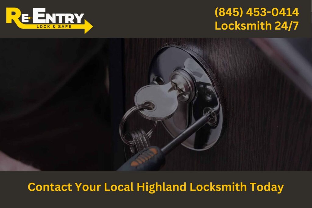 Local Highland NY locksmith ready to assist with lock and key services.