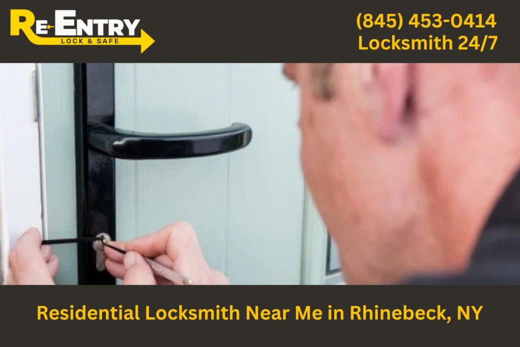 Residential locksmith in Rhinebeck NY installing and repairing home locks.
