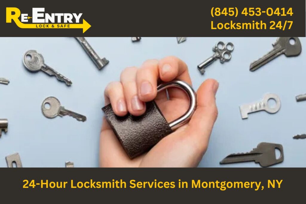 24-hour locksmith in Montgomery NY offering emergency lock and key help anytime.