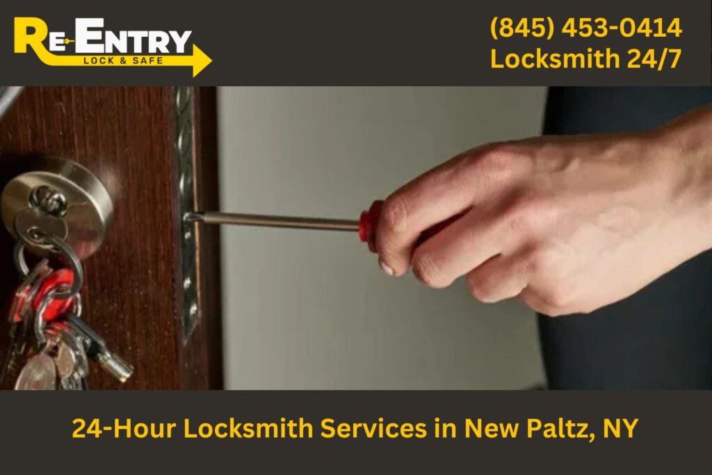 24-hour locksmith in New Paltz NY offering emergency lock and key help anytime.