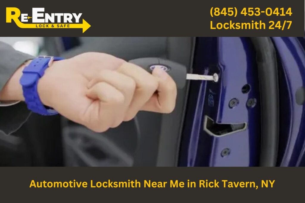 Automotive locksmith in Rick Tavern NY providing car key replacement and lockout services.