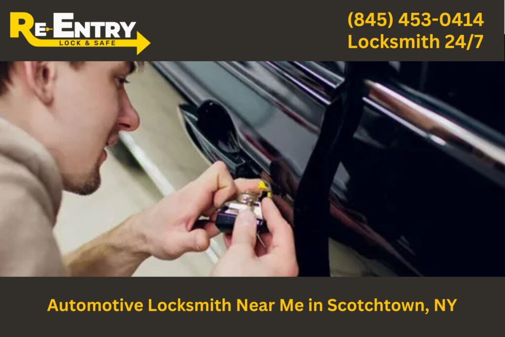 Automotive locksmith in Scotchtown NY providing car key replacement and lockout services.
