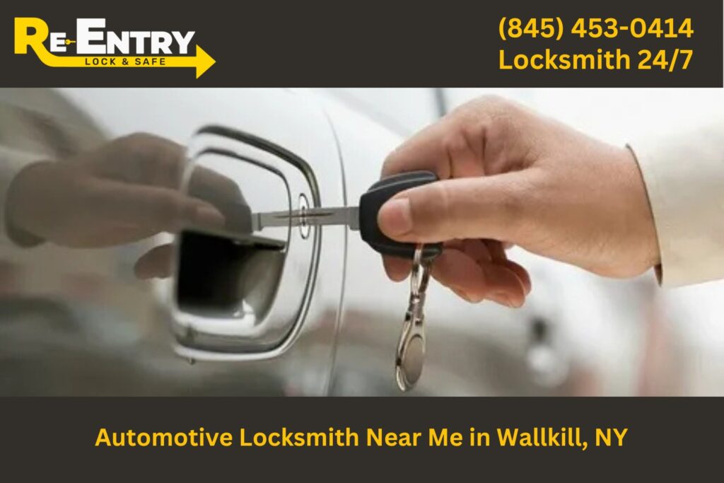 Automotive locksmith in Wallkill NY providing car key replacement and lockout services.