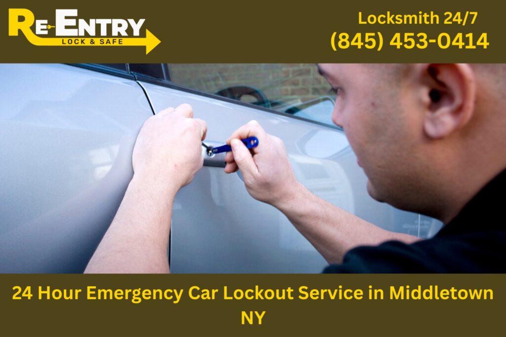 24 hour emergency car lockout service in Middletown NY helping driver unlock vehicle quickly