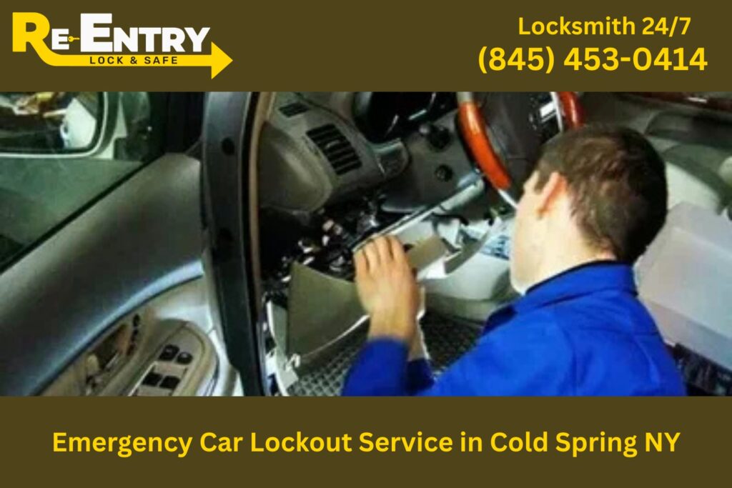 Emergency car lockout service in Cold Spring NY helping driver regain access to locked vehicle