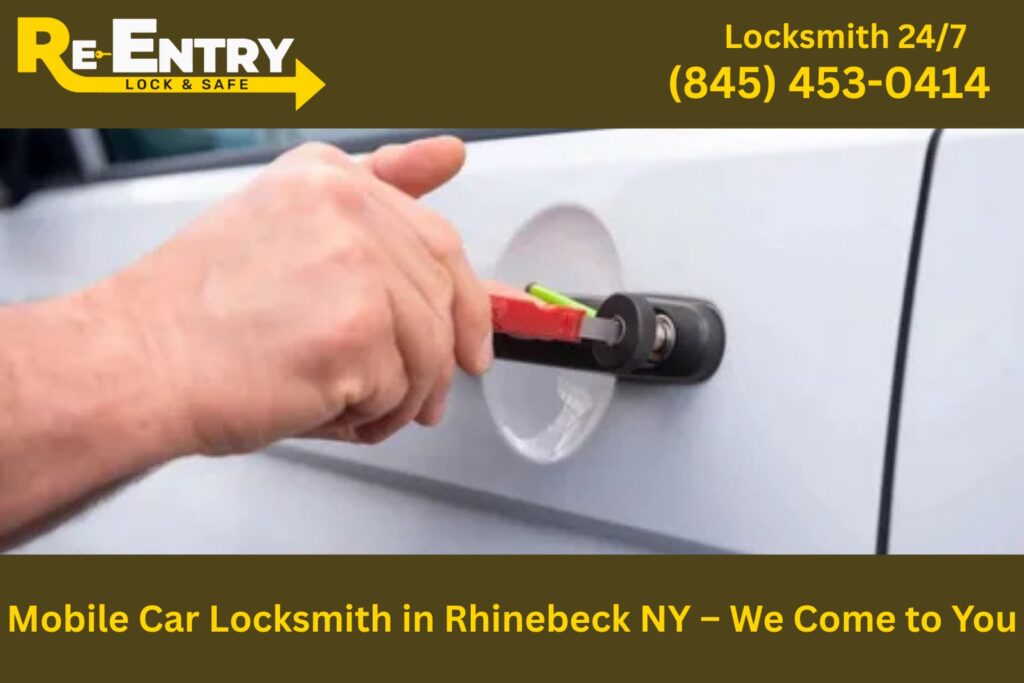 Mobile car locksmith in Rhinebeck NY providing on-site auto locksmith services