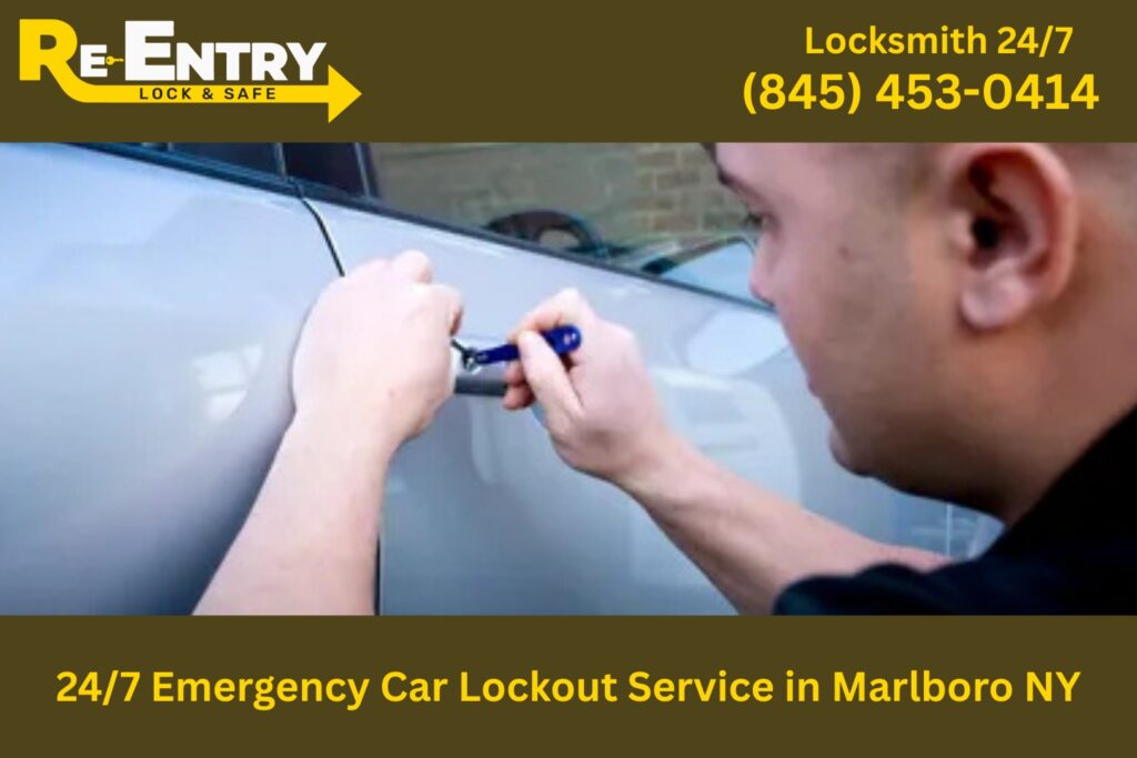24/7 emergency car lockout service in Marlboro NY helping driver regain access to locked vehicle