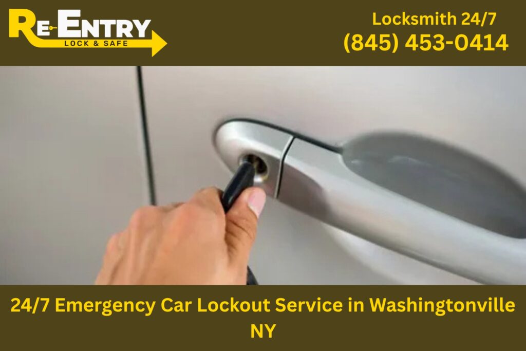 24/7 emergency car lockout service in Washingtonville NY helping driver regain access to locked vehicle