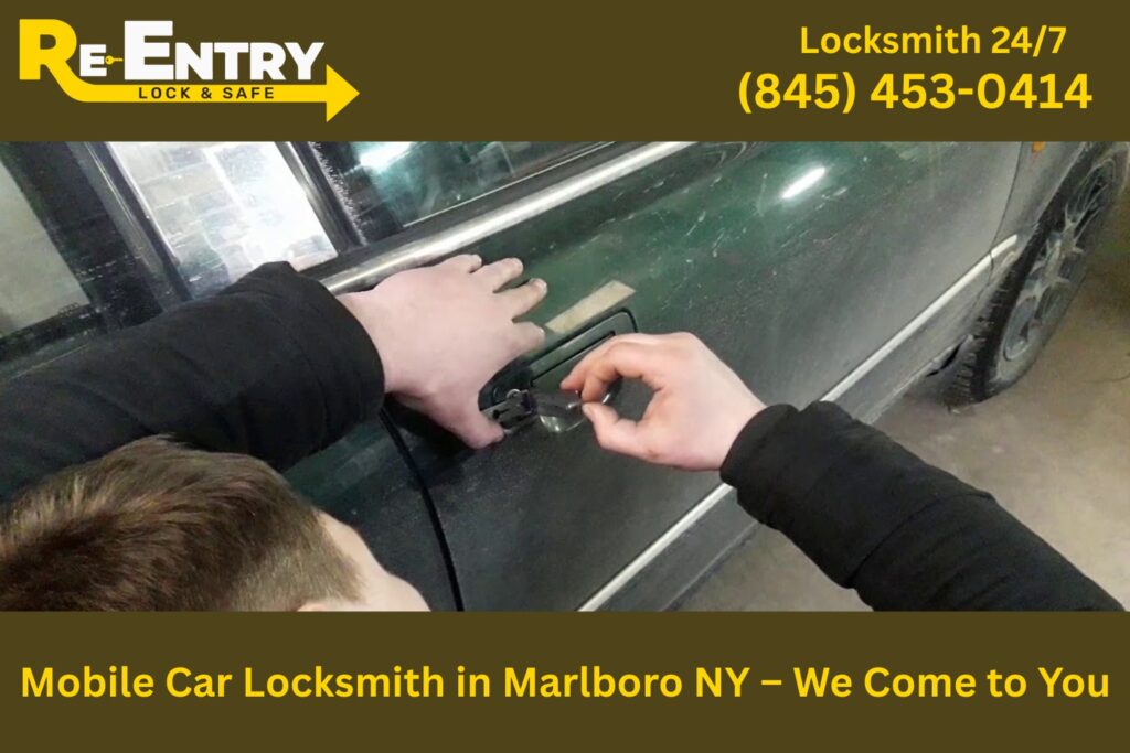 Mobile car locksmith in Marlboro NY providing on-site car key and lock services