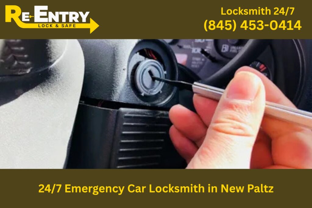 24/7 emergency car locksmith service in New Paltz NY providing mobile auto lockout assistance