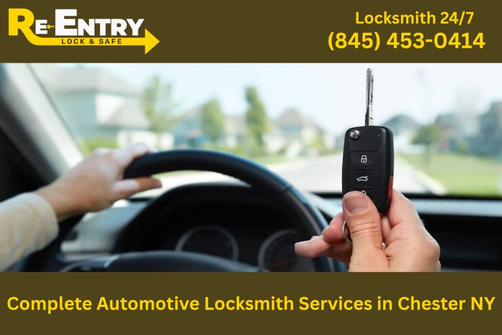 complete automotive locksmith services in Chester NY including car key replacement and ignition repair