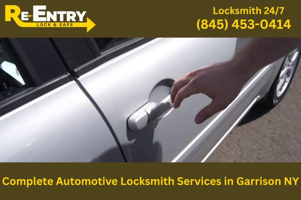 Automotive locksmith technician providing car key replacement and lock repair services in Garrison NY