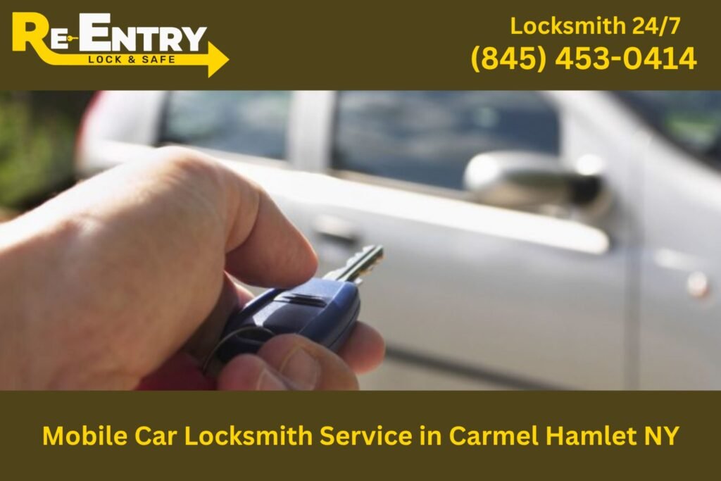 Mobile car locksmith van providing on-site automotive locksmith services in Carmel Hamlet NY