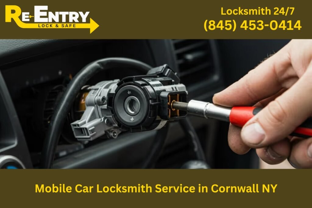 Mobile car locksmith van providing on-site automotive locksmith services in Cornwall NY