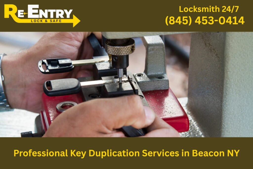 Professional locksmith duplicating car keys and transponder keys in Beacon NY