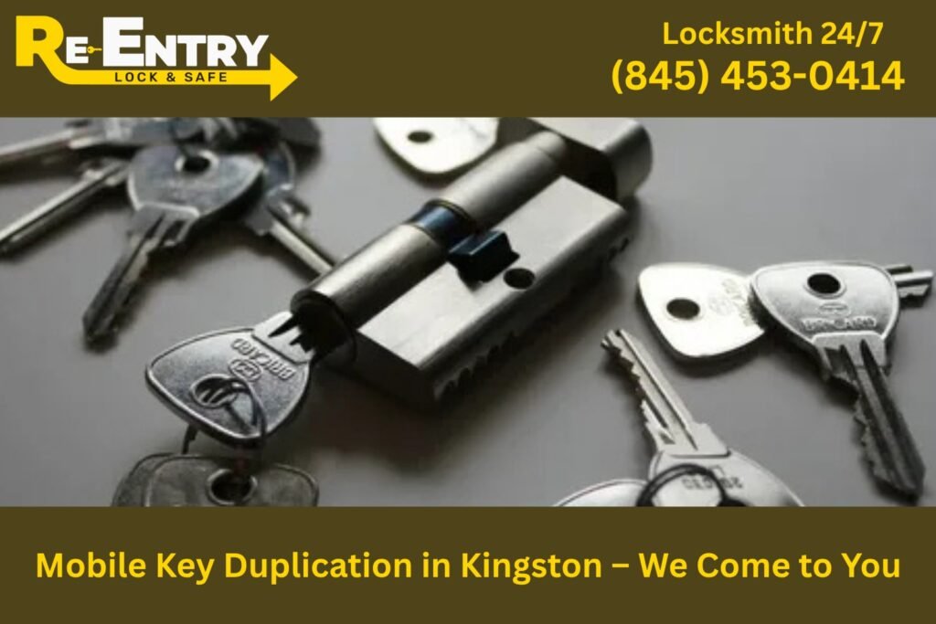Mobile locksmith van providing on-site key duplication services in Kingston NY