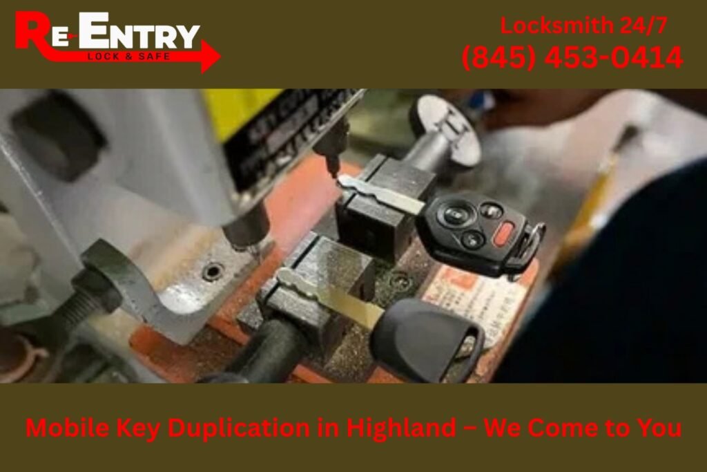 Mobile key duplication locksmith serving Highland NY